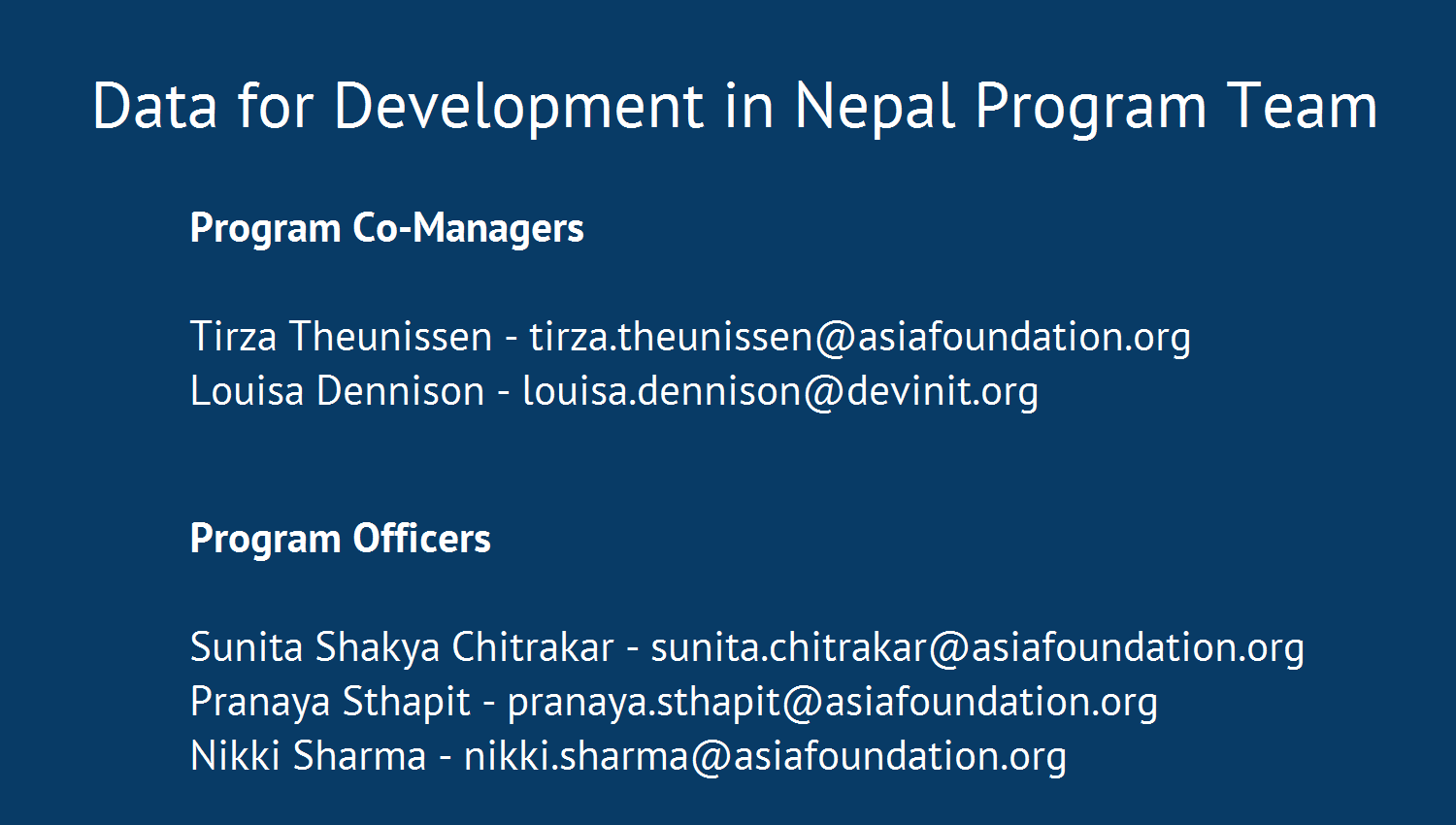 Program Team - updated
